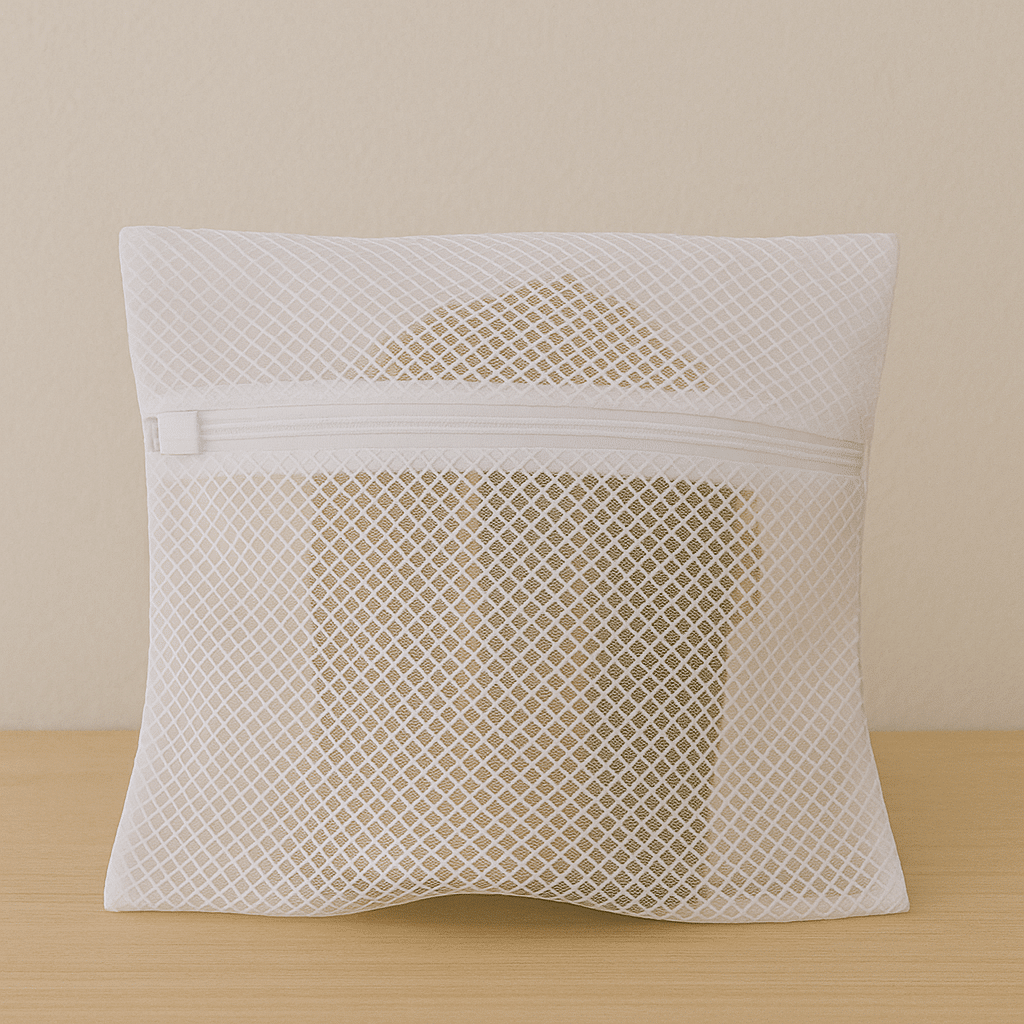 Baseball cap inside a mesh bag
