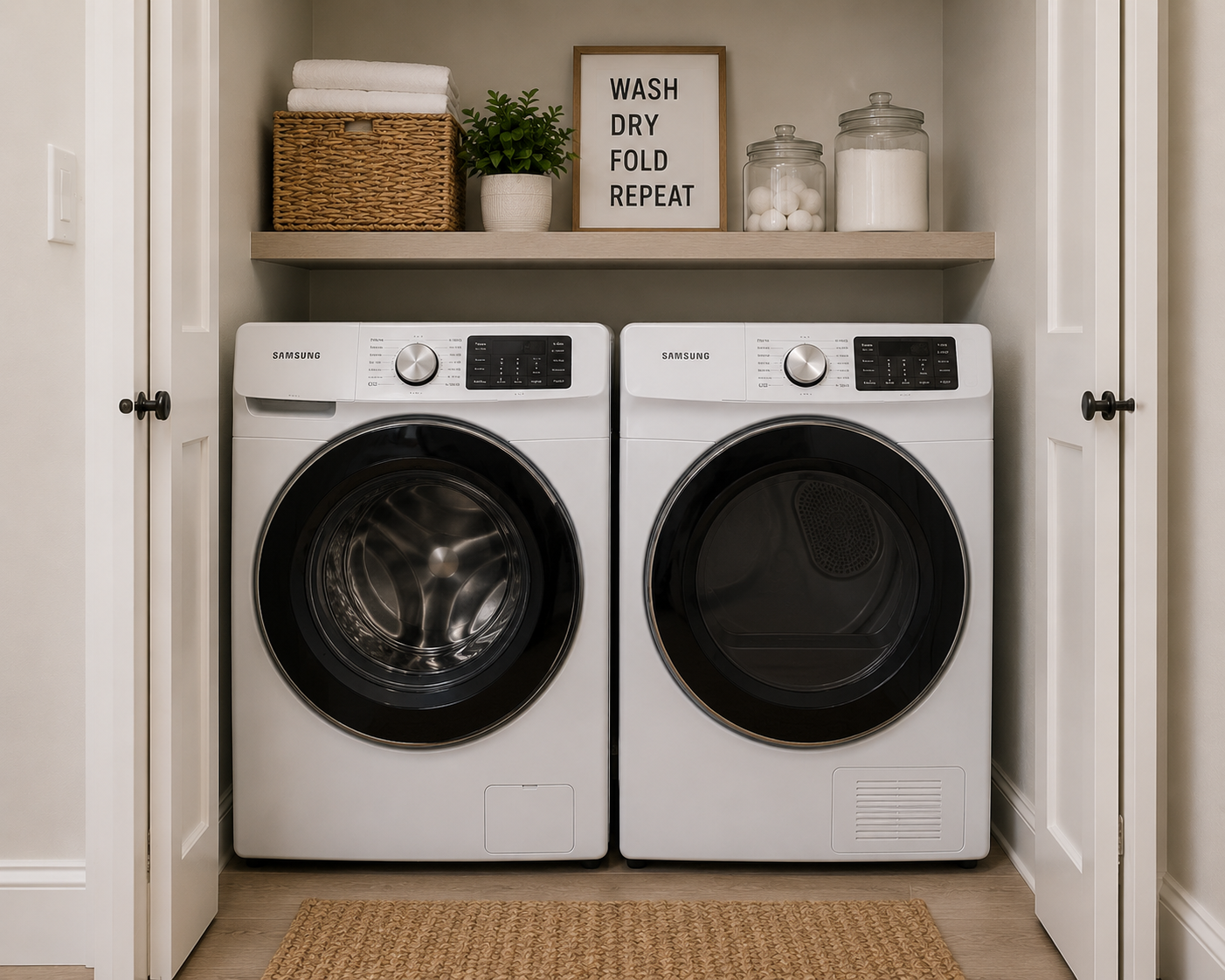 Modern laundry room with appliances